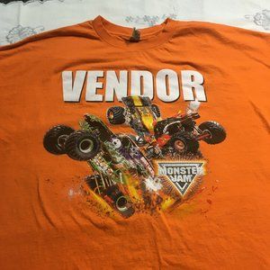 #56 Alstyle Vendor Monster Jam T-Shirt Tee Men's Size 3XL Casual Orange